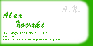 alex novaki business card